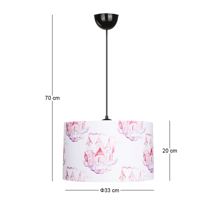 Φωτιστικό οροφής Tale E27 ύφασμα PVC μονόφωτο πολύχρωμο Ø33x70εκ.