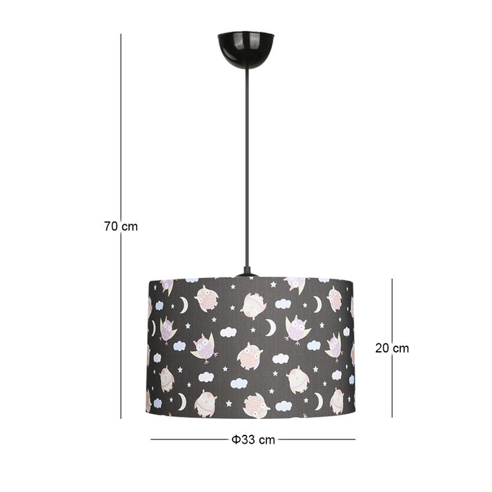 Φωτιστικό οροφής Tale E27 ύφασμα PVC μονόφωτο πολύχρωμο Ø33x70εκ.