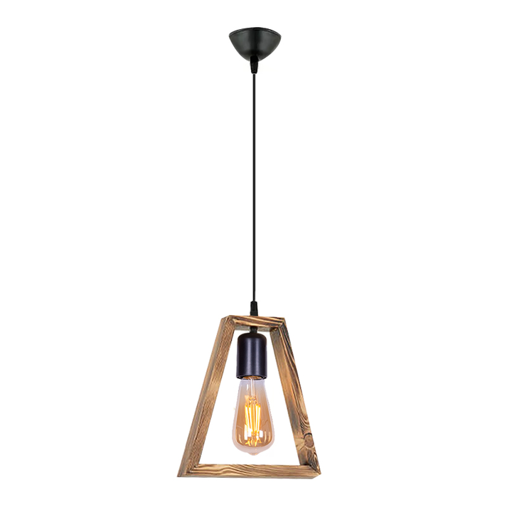 Φωτιστικό οροφής Esela E27 ξύλινο μονόφωτο χρώμα φυσικό 24x4x70εκ.