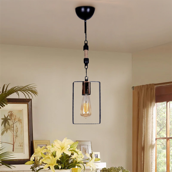 Φωτιστικό οροφής Pembe E27 μεταλλικό μονόφωτο χρώμα μαύρο 14x6x60εκ.