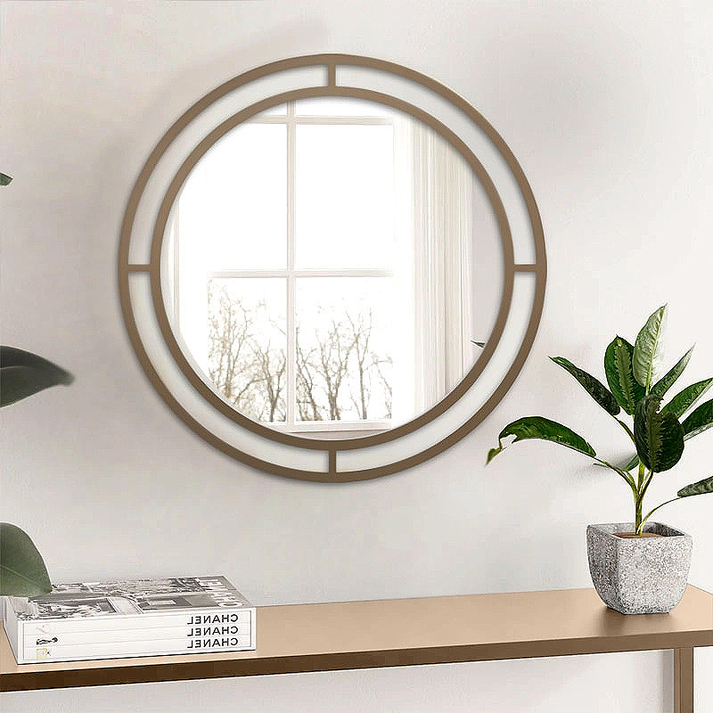 Καθρέφτης τοίχου Bubble αλουμινίου χρώμα χρυσό 57x2x57εκ.