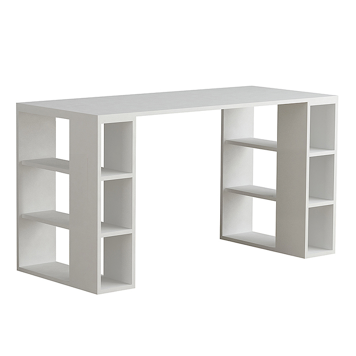 Γραφείο εργασίας Colmar χρώμα λευκό 140x60x75εκ