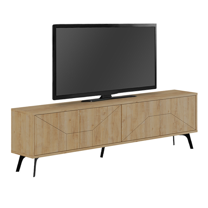 Έπιπλο τηλεόρασης Dune χρώμα φυσικό οξιάς 180x29,6x50εκ.