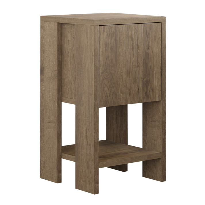 Κομοδίνο Ema χρώμα ανοιχτό καρυδί 30x30x55εκ.