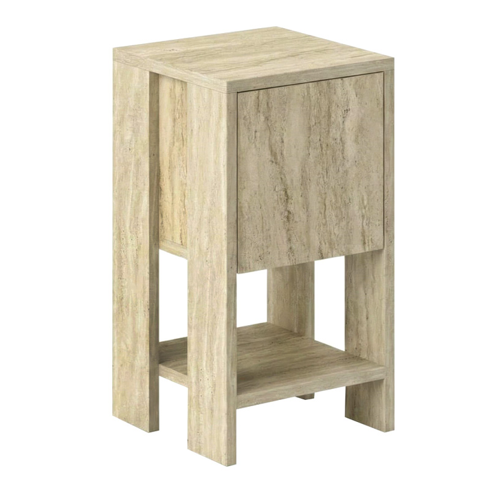 Κομοδίνο Ema χρώμα travertine 30x30x55εκ.