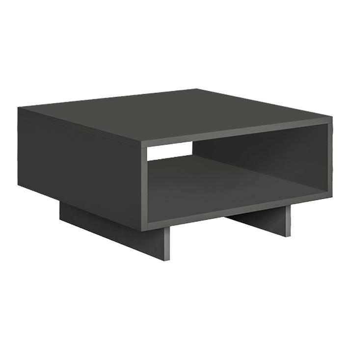 Τραπεζάκι σαλονιού Hola χρώμα ανθρακί 60x60x32εκ.