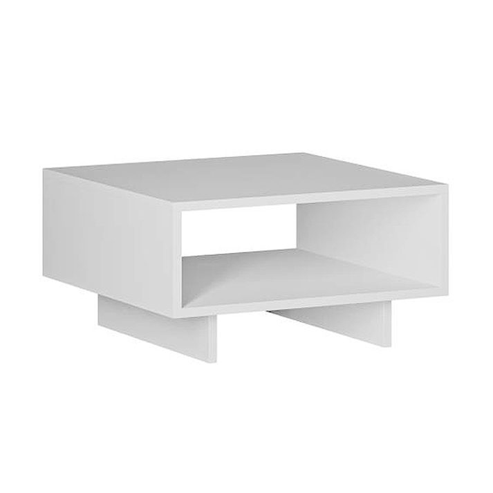 Τραπεζάκι σαλονιού Hola χρώμα λευκό 60x60x32εκ.
