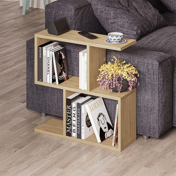 Βοηθητικό τραπεζάκι Homemania χρώμα φυσικό οξιάς 60x20x60εκ.