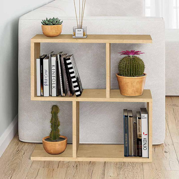 Βοηθητικό τραπεζάκι Homemania χρώμα φυσικό οξιάς 60x20x60εκ.