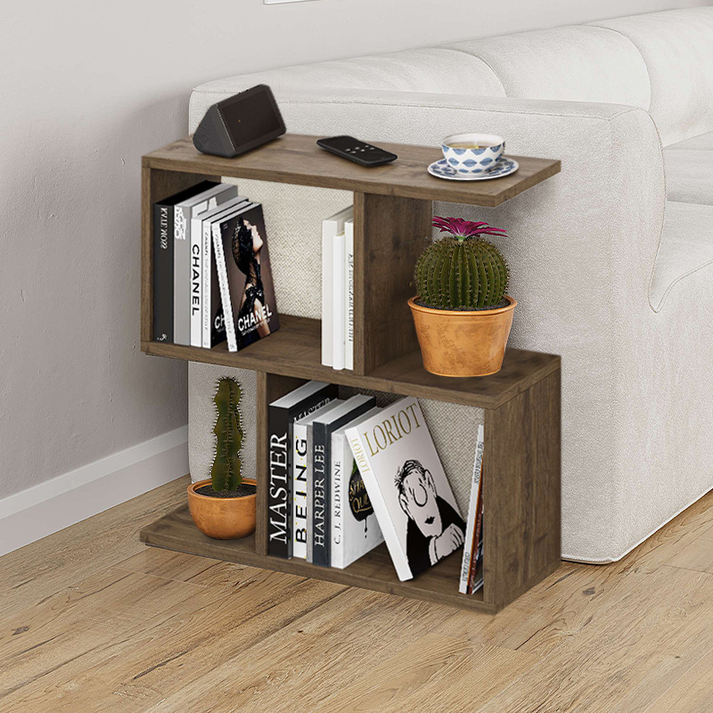 Βοηθητικό τραπεζάκι Homemania χρώμα ανοιχτό καρυδί 60x20x60εκ.