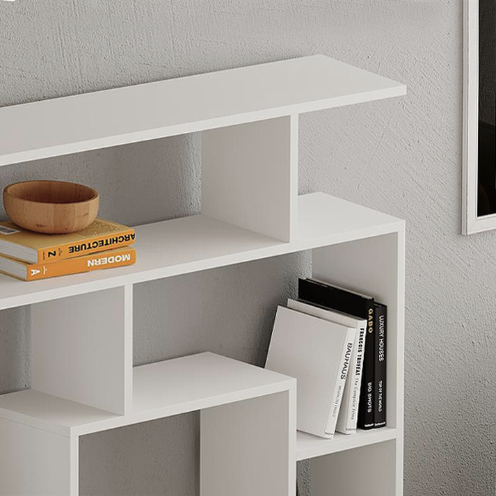 Βιβλιοθήκη Labirent χρώμα λευκό 125x22x129εκ.