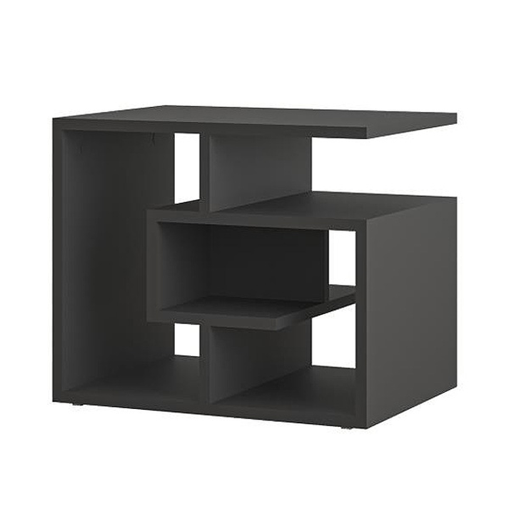 Βοηθητικό τραπεζάκι Labirent χρώμα ανθρακί 54x40x45εκ.