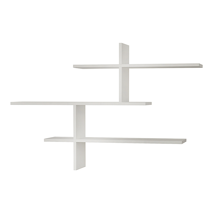 Ραφιέρα τοίχου Leo χρώμα λευκό 123x22x80εκ.