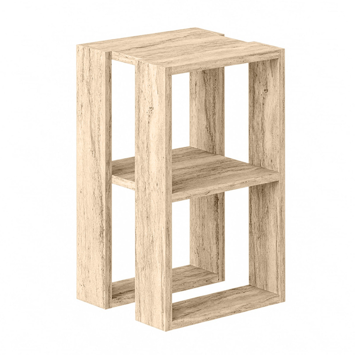 Κομοδίνο - Τραπεζάκι βοηθητικό Lonie χρώμα travertine 34x30x55εκ.