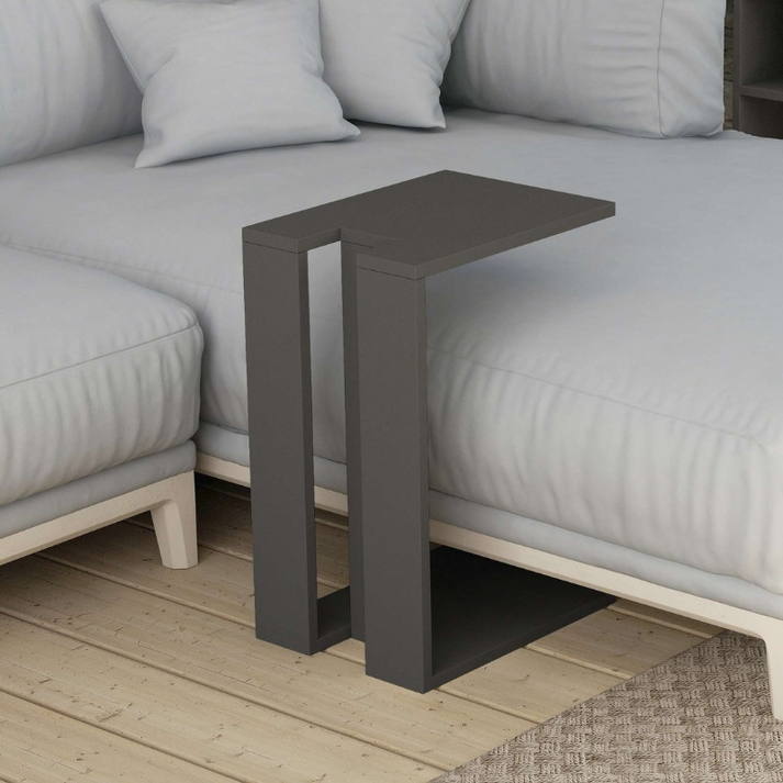 Τραπεζάκι βοηθητικό Muju χρώμα ανθρακί 30x40x57εκ.