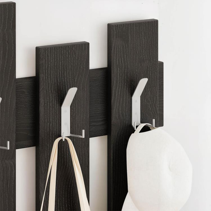 Κρεμάστρα τοίχου Wave χρώμα black wood 64x4x81εκ.