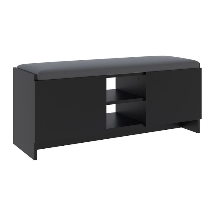 Παπουτσοθήκη Zulla χρώμα μαύρο 110x37x43εκ.