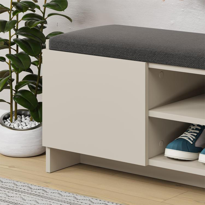 Παπουτσοθήκη Zulla χρώμα sandstone 110x37x43εκ.