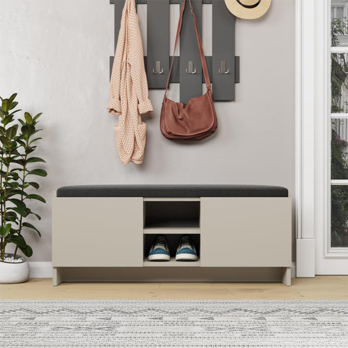 Παπουτσοθήκη Zulla χρώμα sandstone 110x37x43εκ.