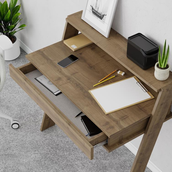 Γραφείο εργασίας Cowork χρώμα ανοιχτό καρυδί 94x50x91εκ.