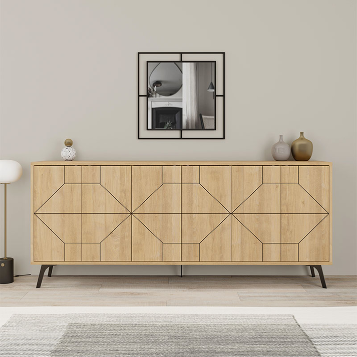 Μπουφές Dune χρώμα φυσικό οξιάς 184x35x77,4εκ.