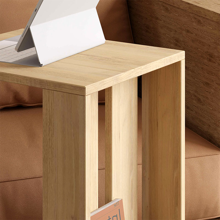 Τραπεζάκι βοηθητικό Edi χρώμα φυσικό οξιάς 37x45x60εκ.