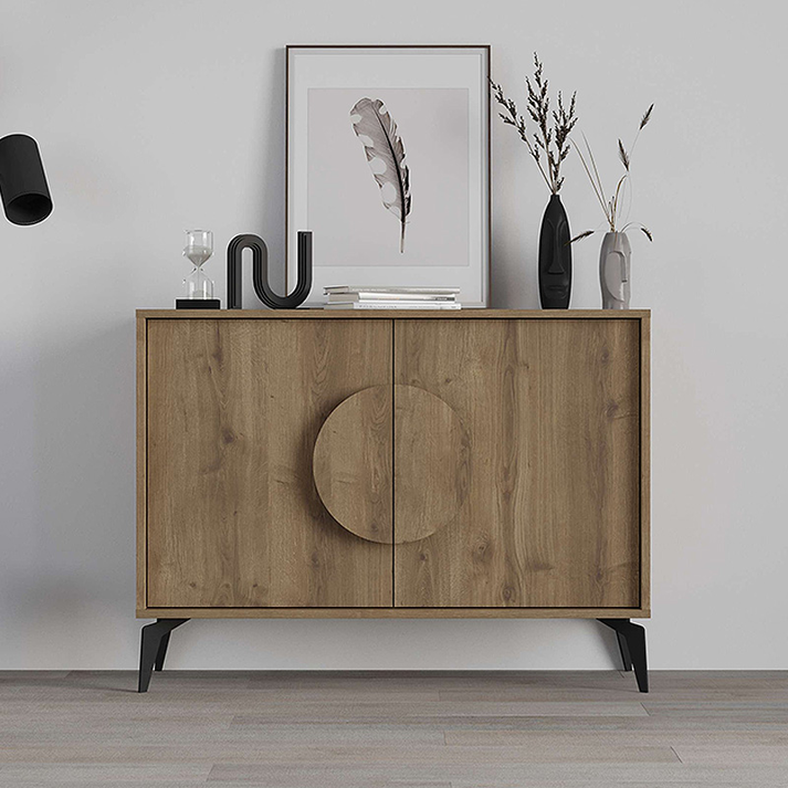 Μπουφές Gora χρώμα ανοιχτό καρυδί 110x35,6x82εκ.