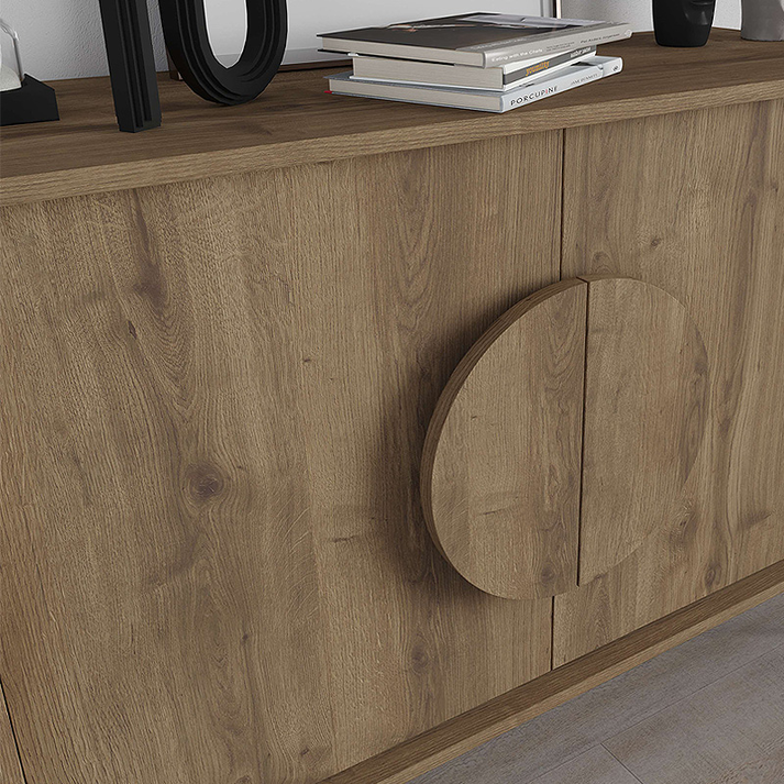 Μπουφές Gora χρώμα ανοιχτό καρυδί 110x35,6x82εκ.