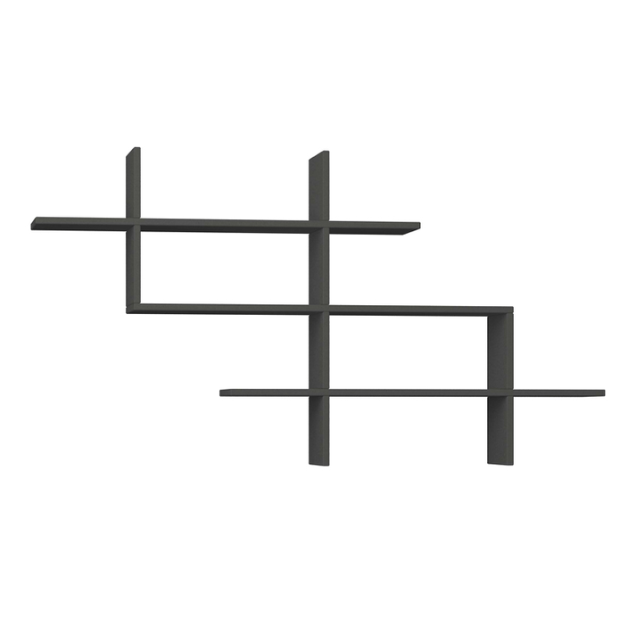Ραφιέρα τοίχου Halic χρώμα ανθρακί 150x22x82εκ.