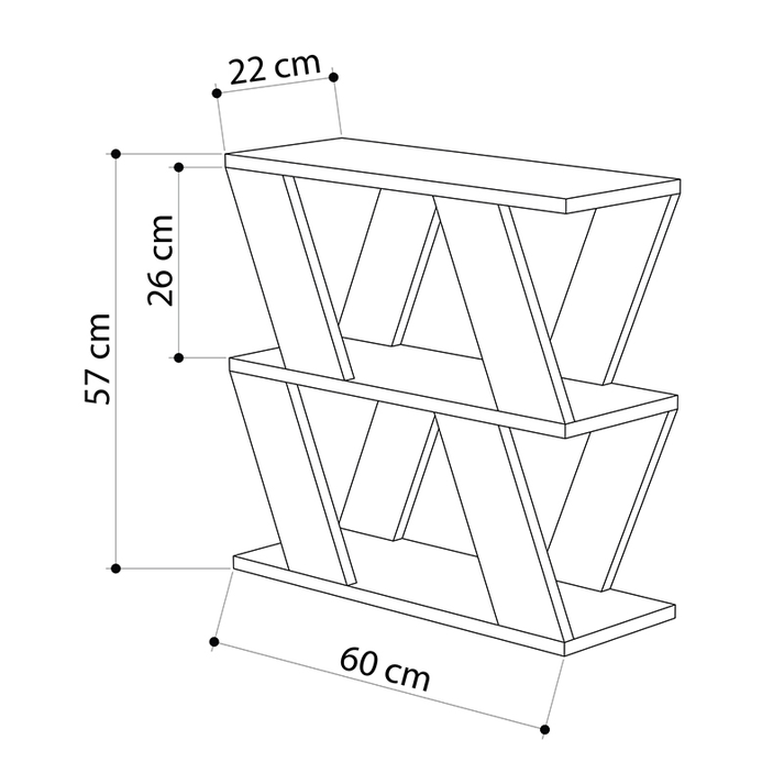 Τραπεζάκι βοηθητικό Lazena χρώμα γκρι ρετρό 60x22x57εκ.