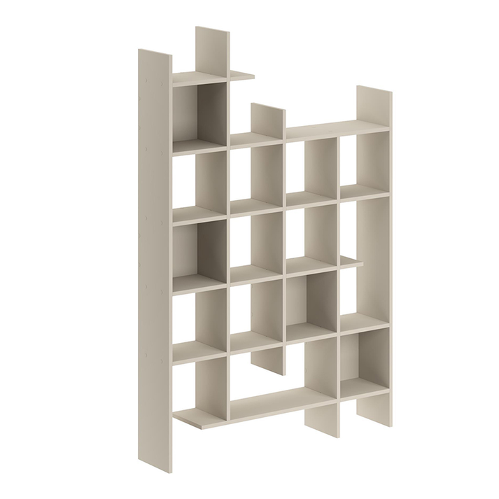 Βιβλιοθήκη Manco χρώμα sandstone 122x25,5x188εκ.