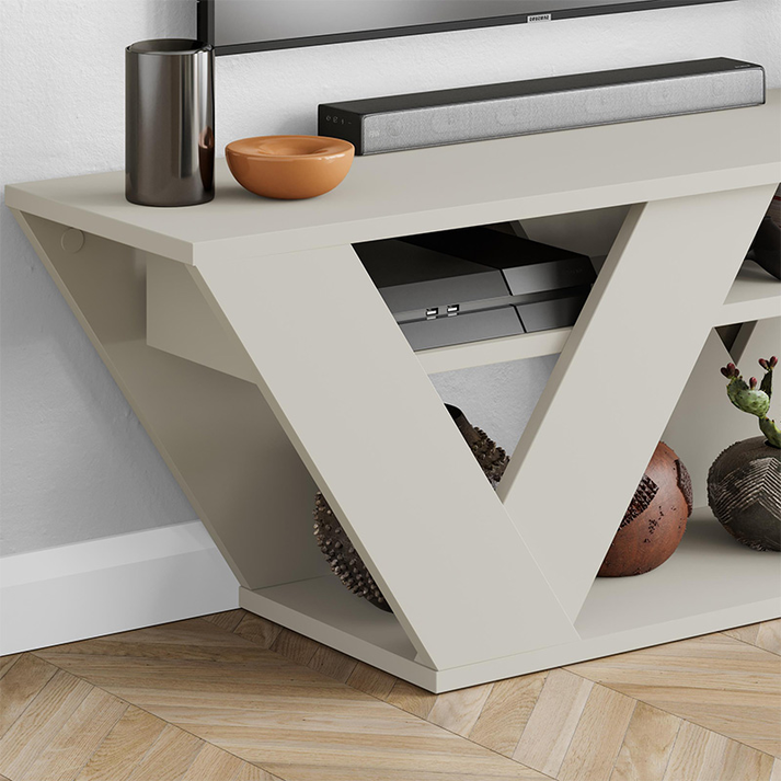 Έπιπλο τηλεόρασης Pipralla χρώμα sandstone 110x30x40εκ.