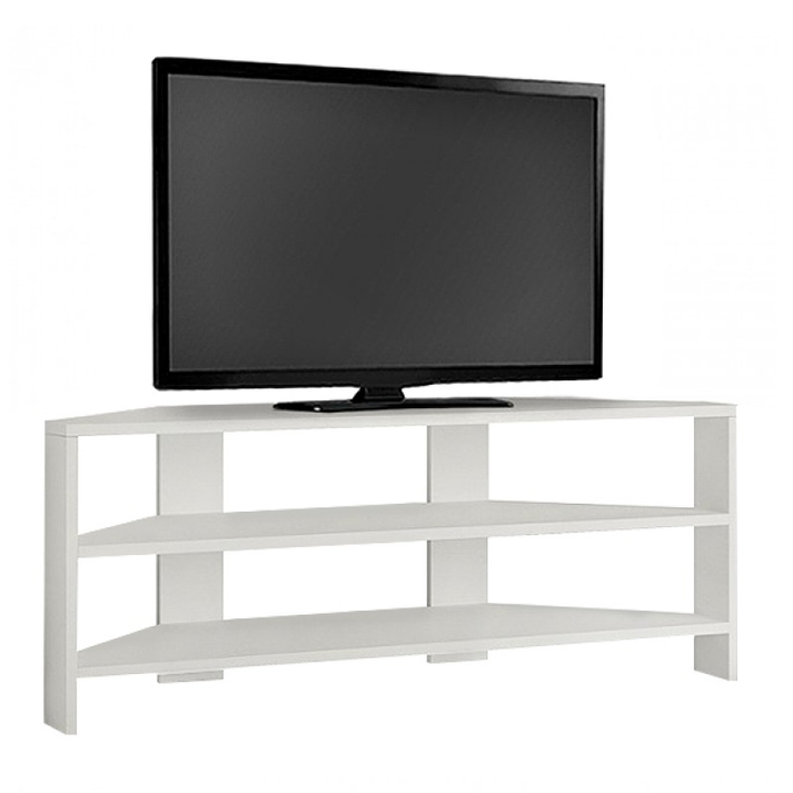 Έπιπλο τηλεόρασης γωνιακό Thales χρώμα λευκό 110x36x45εκ.