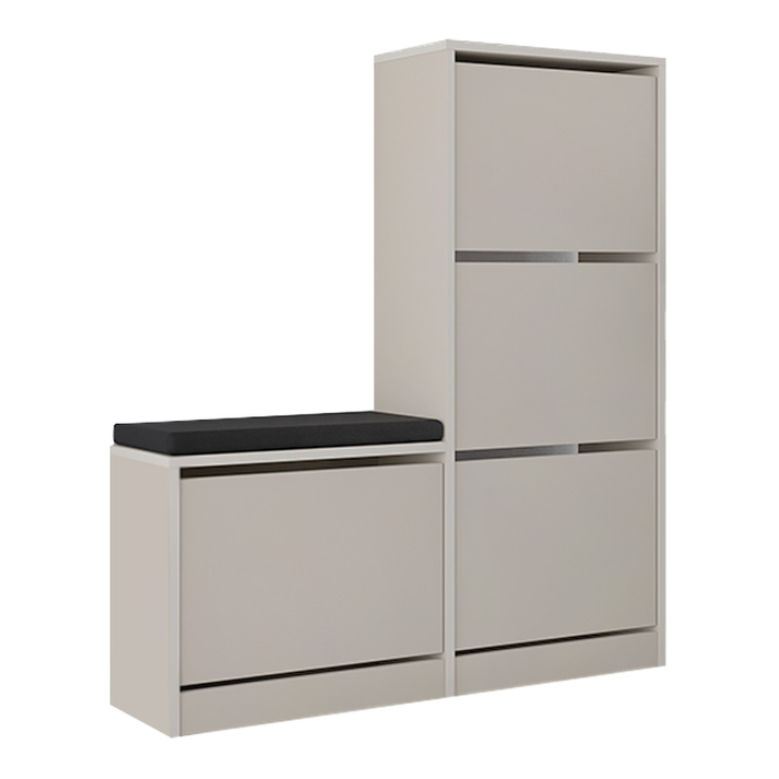 Παπουτσοθήκη Dude χρώμα sandstone 104,8x26x118,5εκ.