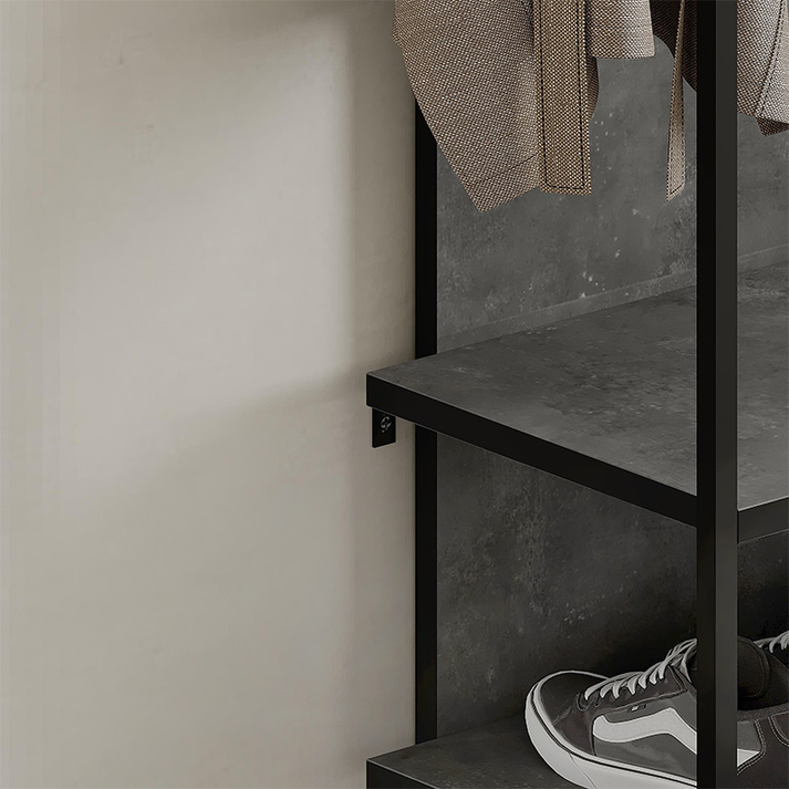 Έπιπλο εισόδου Archy χρώμα γκρι ρετρό 53x31,7x180εκ.