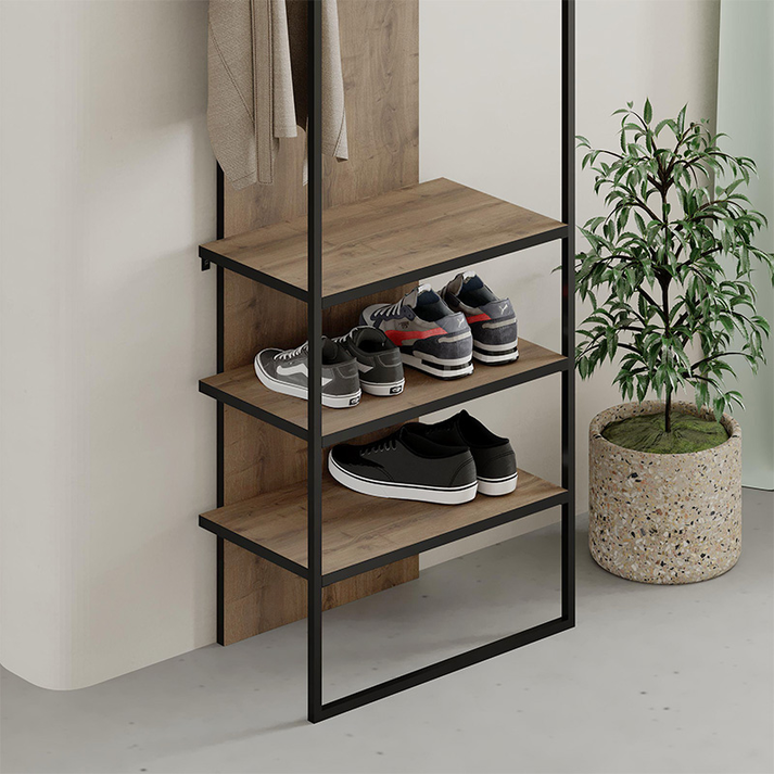 Έπιπλο εισόδου Archy χρώμα ανοιχτό καρυδί 53x31,7x180εκ.