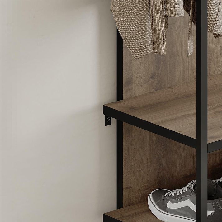 Έπιπλο εισόδου Archy χρώμα ανοιχτό καρυδί 53x31,7x180εκ.