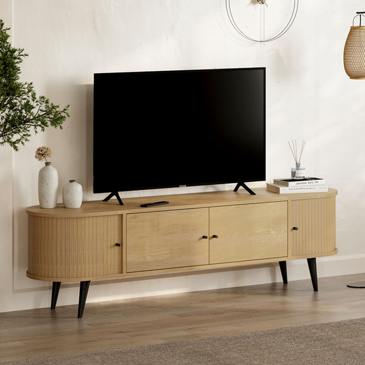 Έπιπλο τηλεόρασης Gentle χρώμα sapphire oak 180x40x52εκ.