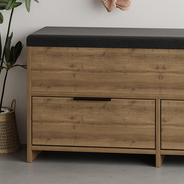 Παπουτσοθήκη Cove χρώμα ανοιχτό καρυδί 106x34x51,5εκ.