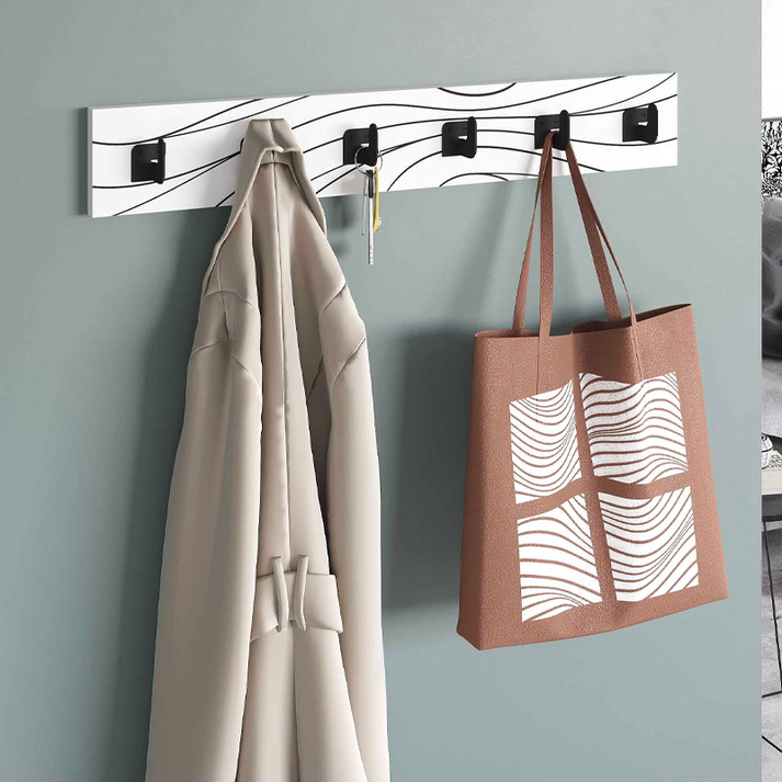 Κρεμάστρα τοίχου Flow χρώμα λευκό 63x1,8x9,8εκ.