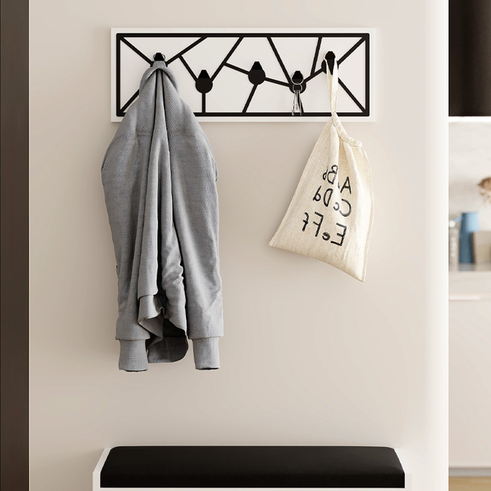 Κρεμάστρα τοίχου Trace χρώμα λευκό 74,6x1,8x26,6εκ.