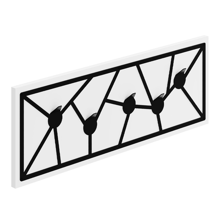 Κρεμάστρα τοίχου Trace χρώμα λευκό 74,6x1,8x26,6εκ.