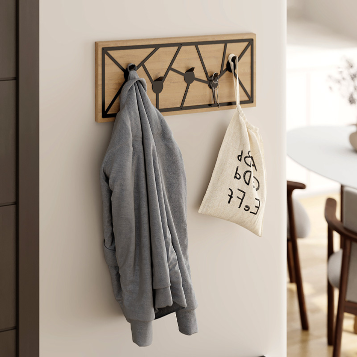 Κρεμάστρα τοίχου Trace χρώμα sapphire oak 74,6x1,8x26,6εκ.