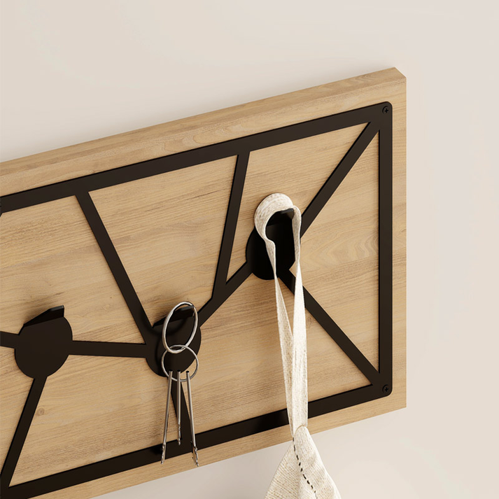 Κρεμάστρα τοίχου Trace χρώμα sapphire oak 74,6x1,8x26,6εκ.