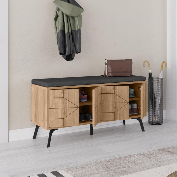 Παπουτσοθήκη Dune χρώμα sapphire oak 107x35x55εκ.