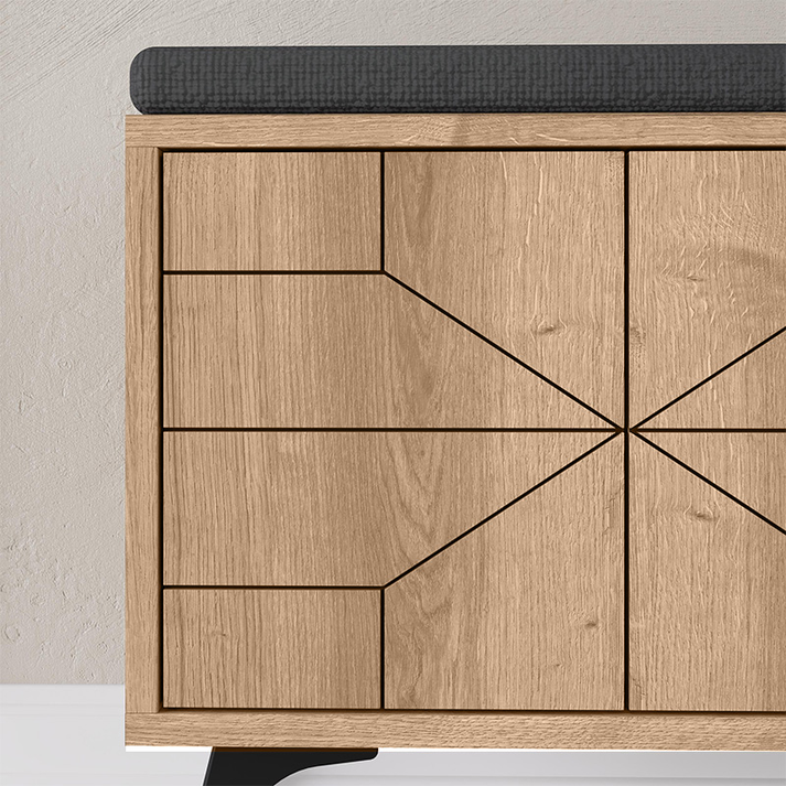 Παπουτσοθήκη Dune χρώμα sapphire oak 107x35x55εκ.