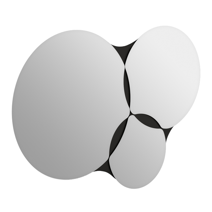 Καθρέπτης τοίχου Gora χρώμα μαύρο 75,4x2,2x51,2εκ.