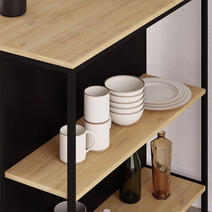 Τραπέζι μπαρ Detroit χρώμα sapphire oak - silky black 100x60x95εκ.