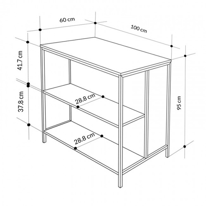 Τραπέζι μπαρ Detroit χρώμα sapphire oak - silky black 100x60x95εκ.