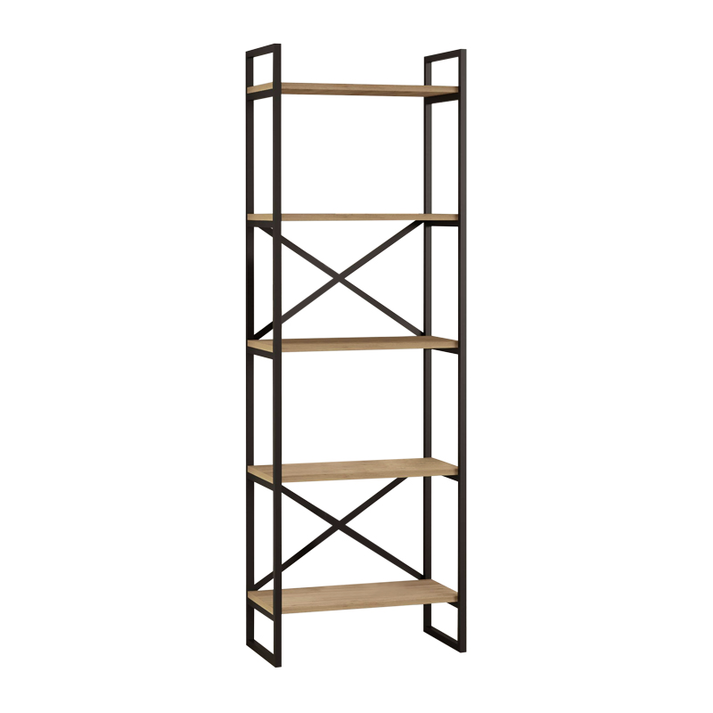 Βιβλιοθήκη Dusan χρώμα sepet oak 58x30x175εκ.